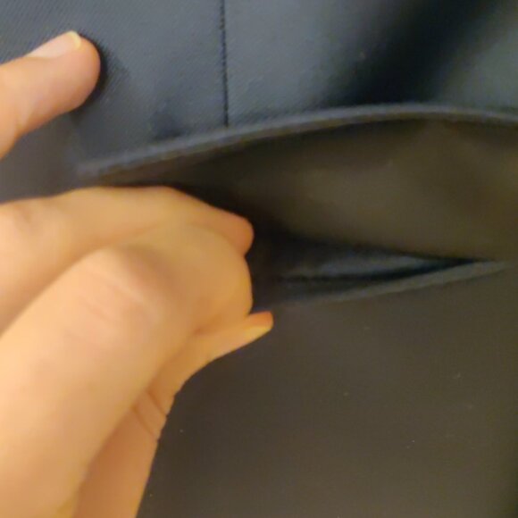 Kooples solid navy suit slim skinny fit 36x30 US 46EU 100% wool working cuffs - Picture 3 of 13